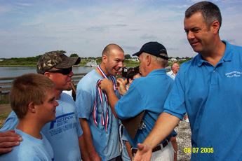 Athletes getting their awards